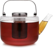 Teiera in Vetro con Filtro e Manico - Adatta per Tè in Sacchetti 1,3L