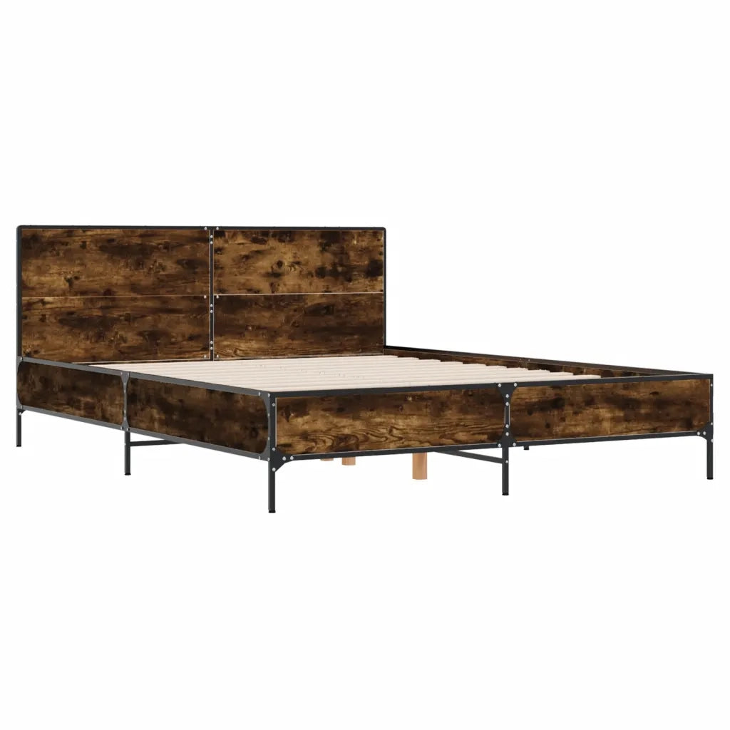 Giroletto Rovere Fumo 160x200 cm in Legno Multistrato Metallo