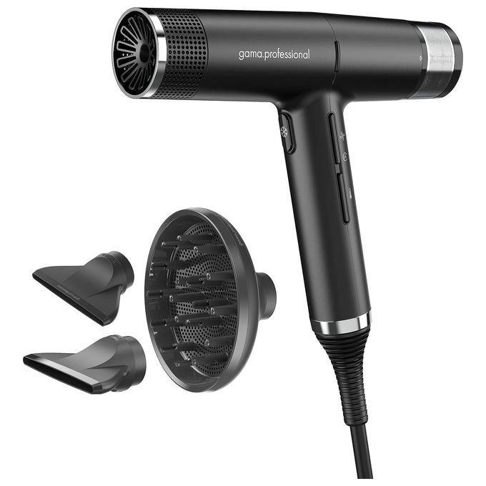 Ga.ma PH6065.BK iQ1 Perfetto Asciugacapelli 1600W Motore Brushless 110000 rpm Oxy-Active 3 velocita' 4 temperature colore Nero