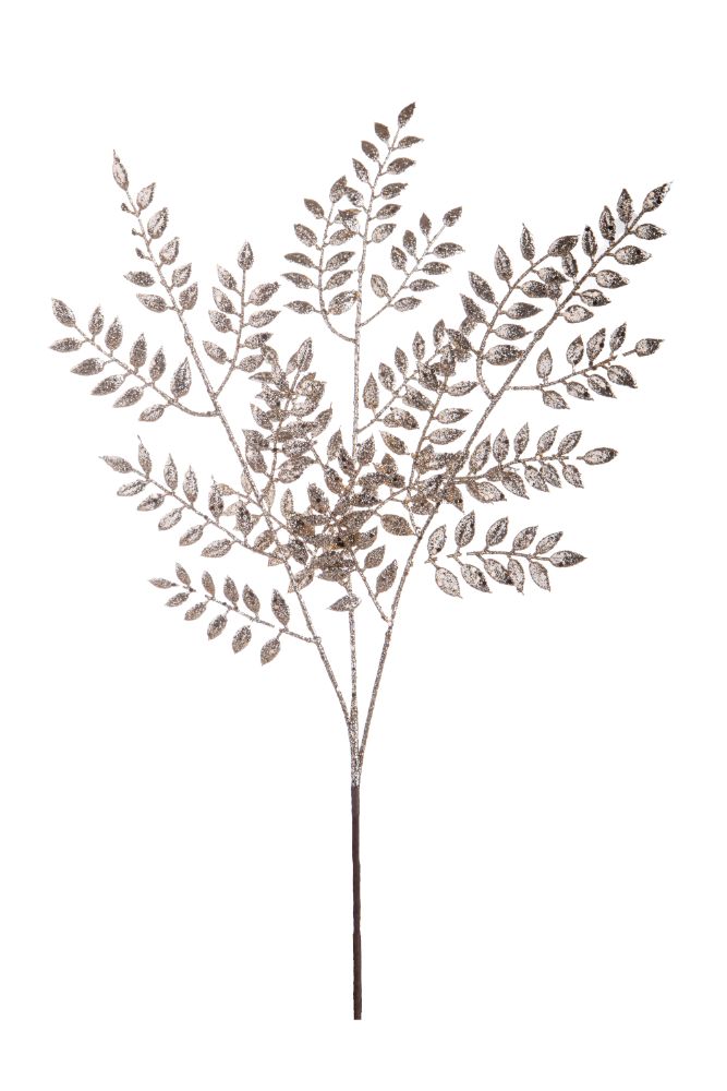 Set 12 Rami Artificiali Pungitopo 71 cm in Sintetico Champagne