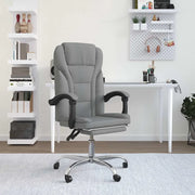 Sedia per studi-Poltrona da Ufficio Reclinabile Grigio Chiaro in Tessuto 999482