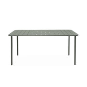 Tavolo da giardino in metallo 6-8 posti, 160cm, verde kaki