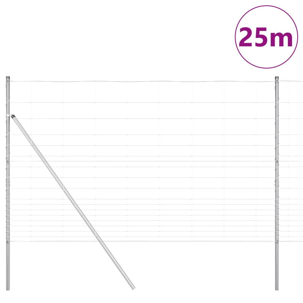 Recinzione per Campi  1,5x25 m Acciaio Zincato