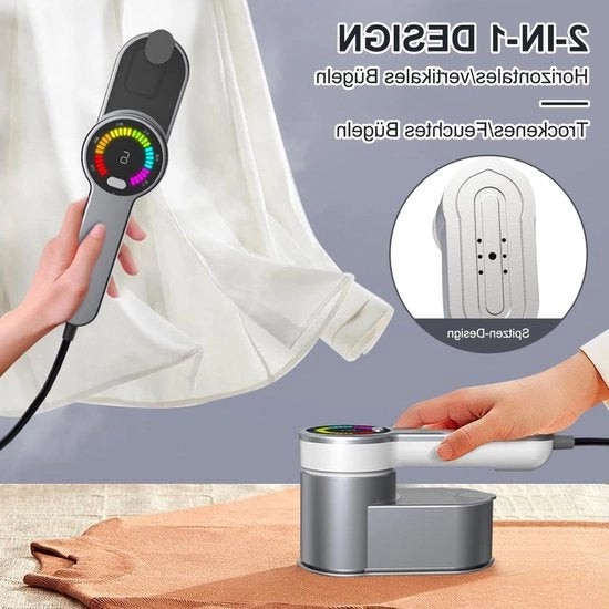 Mini stiro a vapore portatile - 1200 watt - Stiro a vapore manuale con serbatoio di 120 ml - 15 secondi di riscaldamento rapido - 6 modalità di regolazione - Stiro per abbigliamento