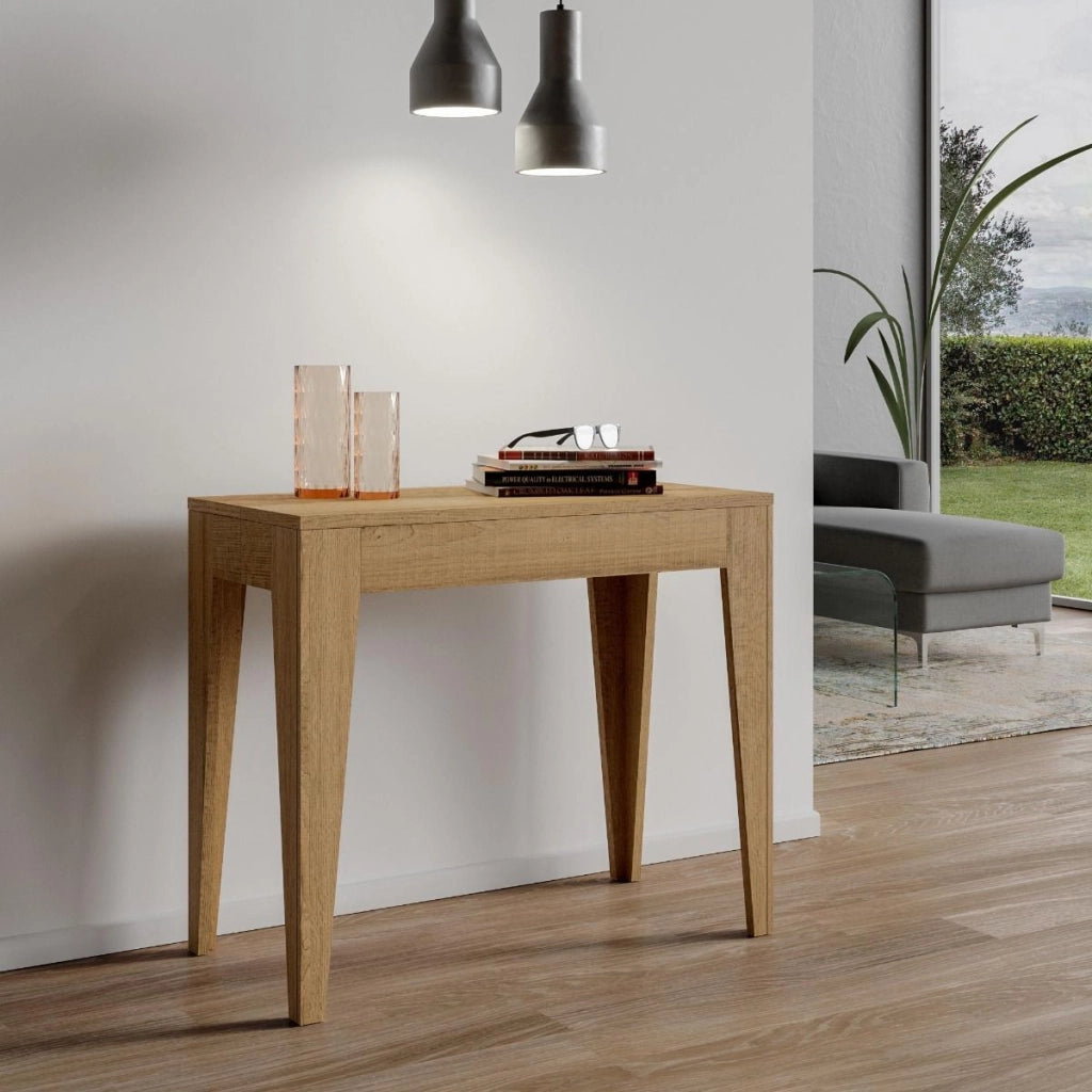 Consolle Allungabile 90-198x42x77 cm in Nobilitato Marrone