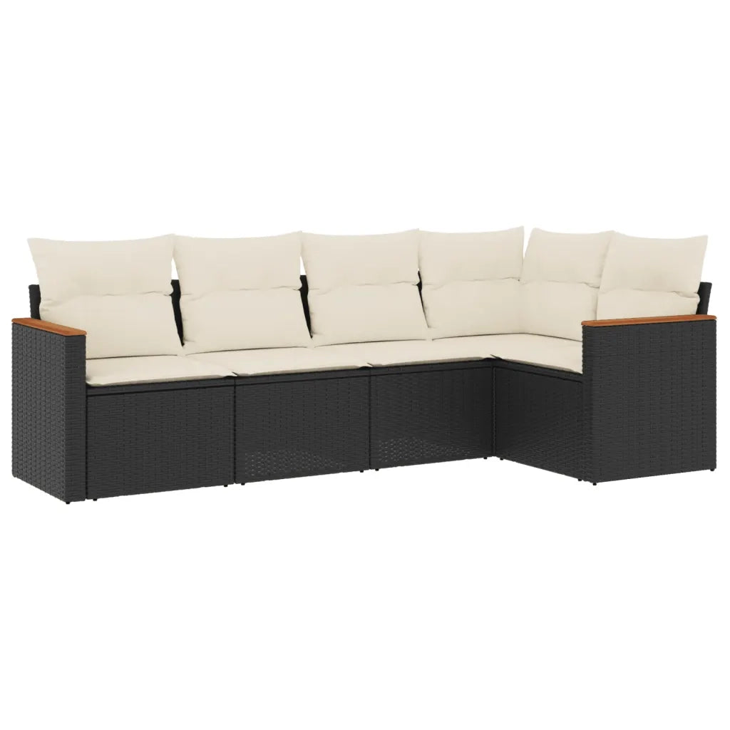 Set Divani da Giardino 5 pz con Cuscini in Polyrattan Nerocod mxl 92197