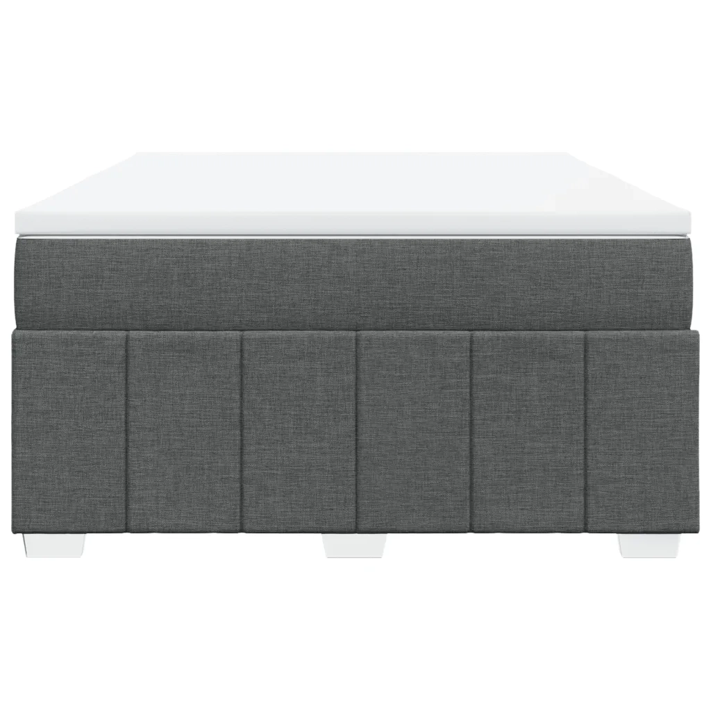 Giroletto a Molle con Materasso Grigio Scuro 160x200 cm Tessuto 3285485