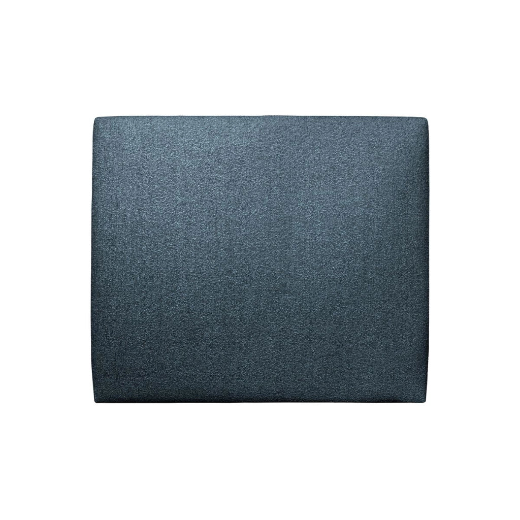 Testiera in tessuto bouclé blu liscio L200 cm