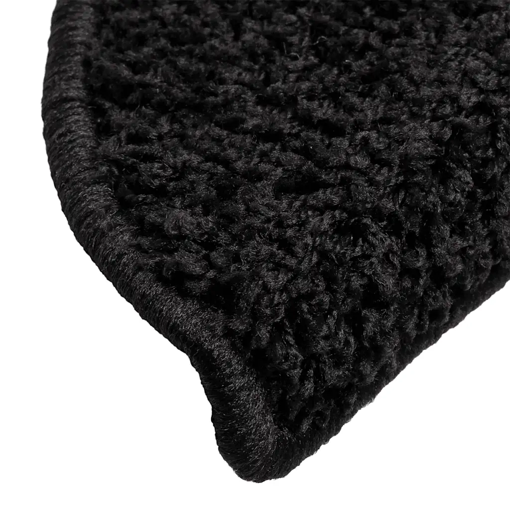 Tappetini per scale 20 pz | Gradini per Scale 56x17x3 cm Nero Semicircolari