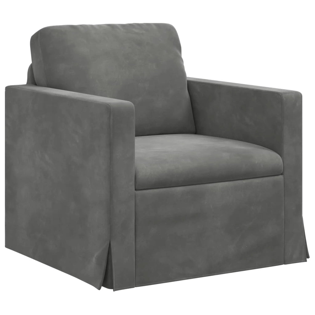 Set di divani 2 pcs Grigio scuro 198 x 78 x 80 cm Velluto 3407596