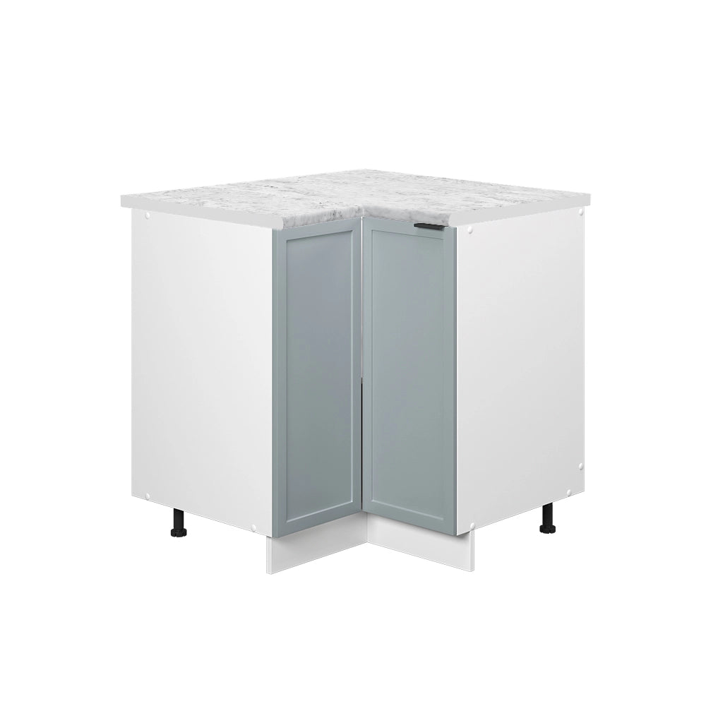 Vicco Mobile ad angolo cucina Blu-grigio chiaro 80.5 cm , PL Marmo
