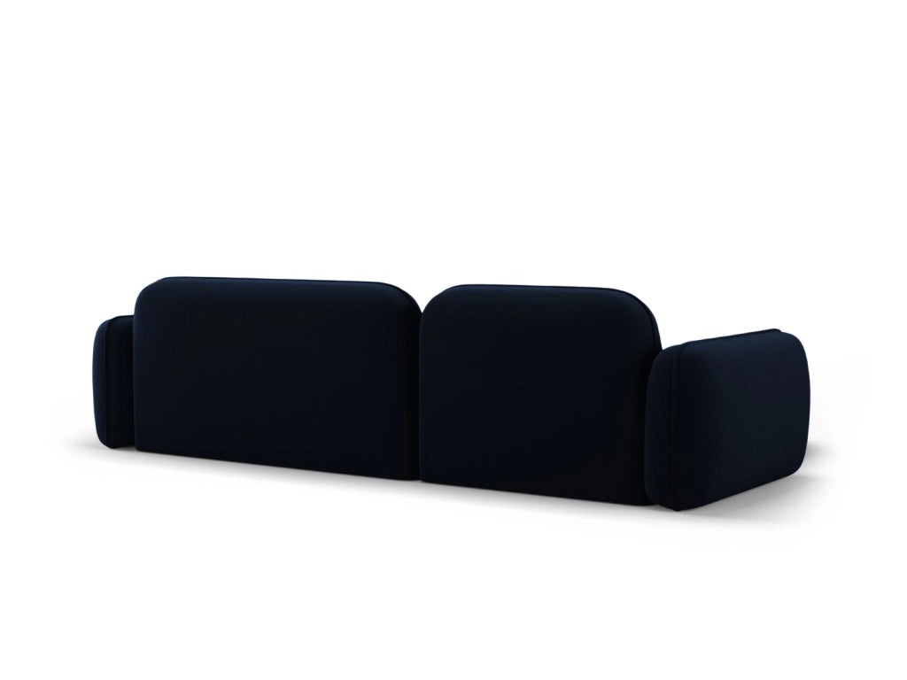 Cosmopolitan Design - Divano angolare modulare sinistro "Sydney" 4 posti in velluto blu reale 