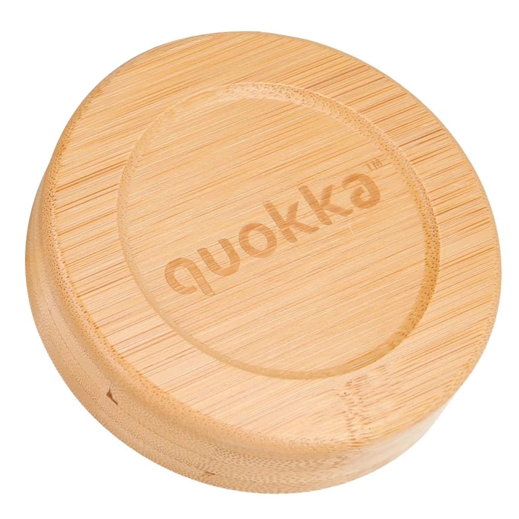 Contenitore Alimentare 500ml Decorazione Grana del Legno con Coperchio in Bambù Blu Quokka