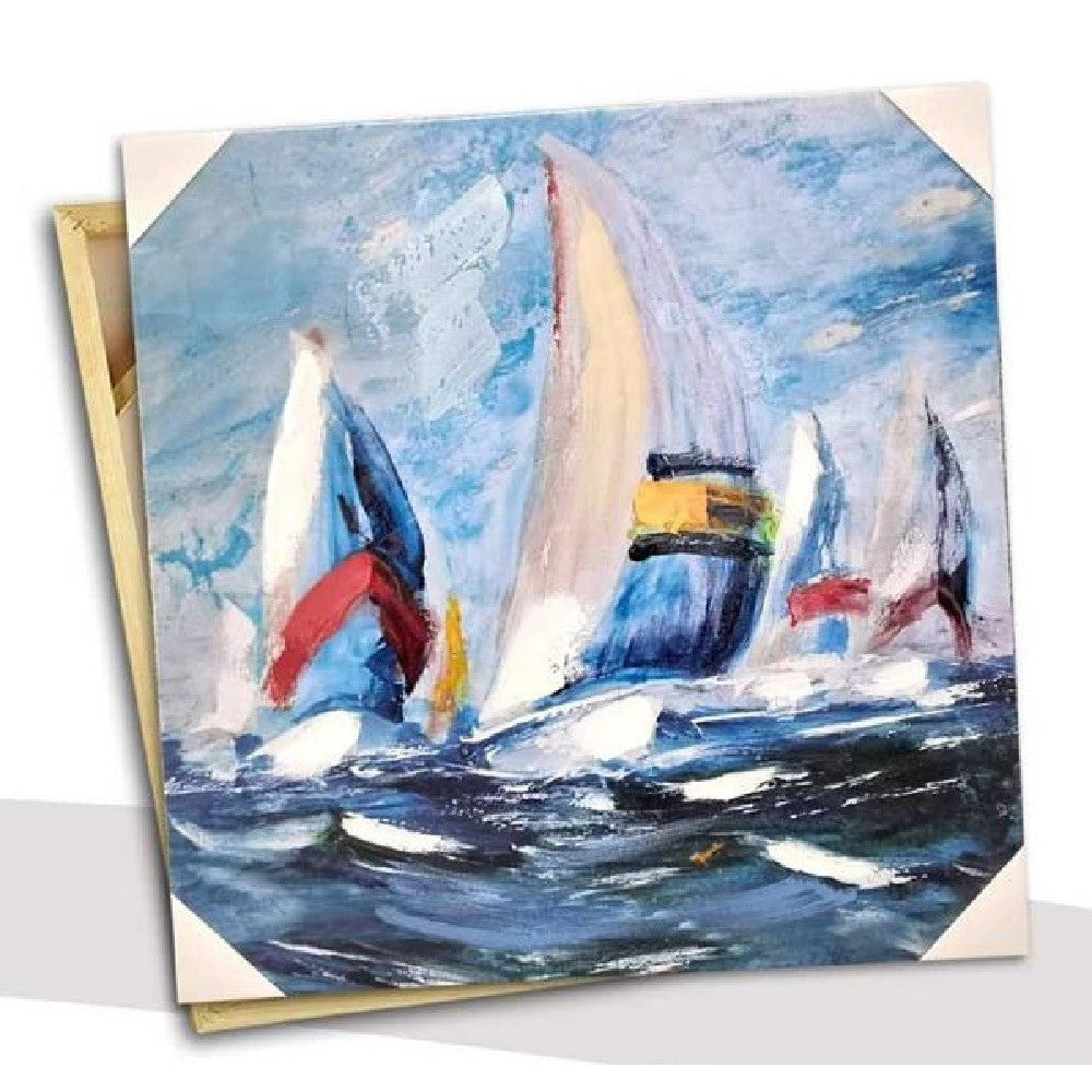 Trade Shop - Quadro Quadretto Decorativo 45x45x1,8cm Tela Su Legno Deluxe Decori Ass 806810 -