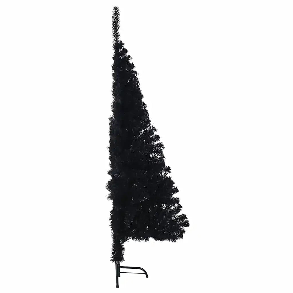 Albero di Natale Artificiale a Metà con Base Nero 120 cm PVC 344675