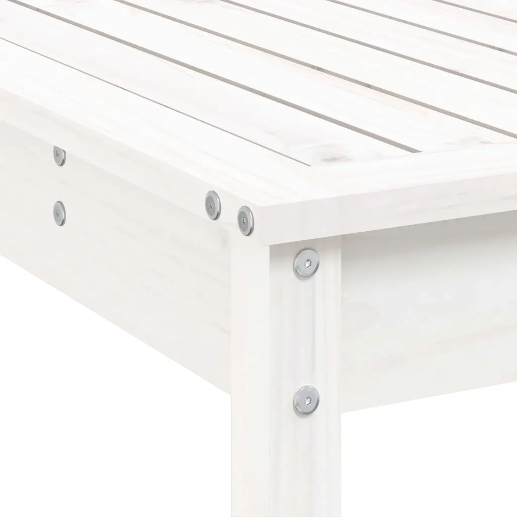 Set Bar da Giardino 5 pz | Set Salotto da Giardino Bianco in Legno Massello di Pino