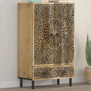 Credenza-Buffet-Armadio da cucina 60x33x110 cm in Legno Massello di Mango 326562