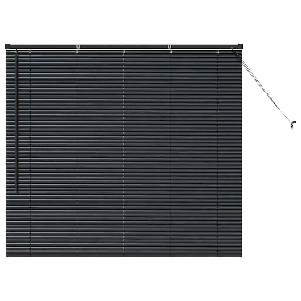 Tendaggi a Veneziana | Tenda a lamelle Nero 130 x 150 cm Alluminio
