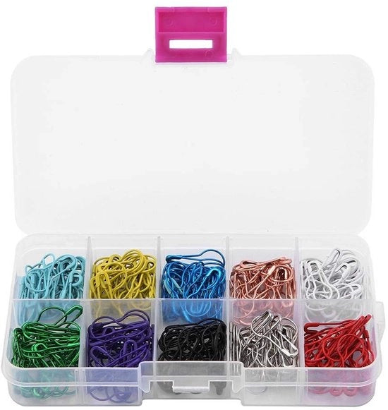 Pins di sicurezza 300 pezzi - Clip metalliche - Accessori per abbigliamento - Per cucire/sierare - Lunghezza 22 mm - Pigne di sicurezza