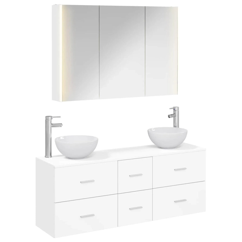 Set di mobili per il bagno 4 pcs Bianco 3406703