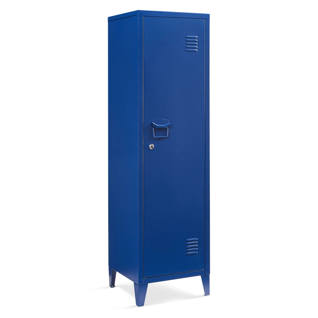 Armadio da Ufficio Kurikka Acciaio Blu [en.casa]