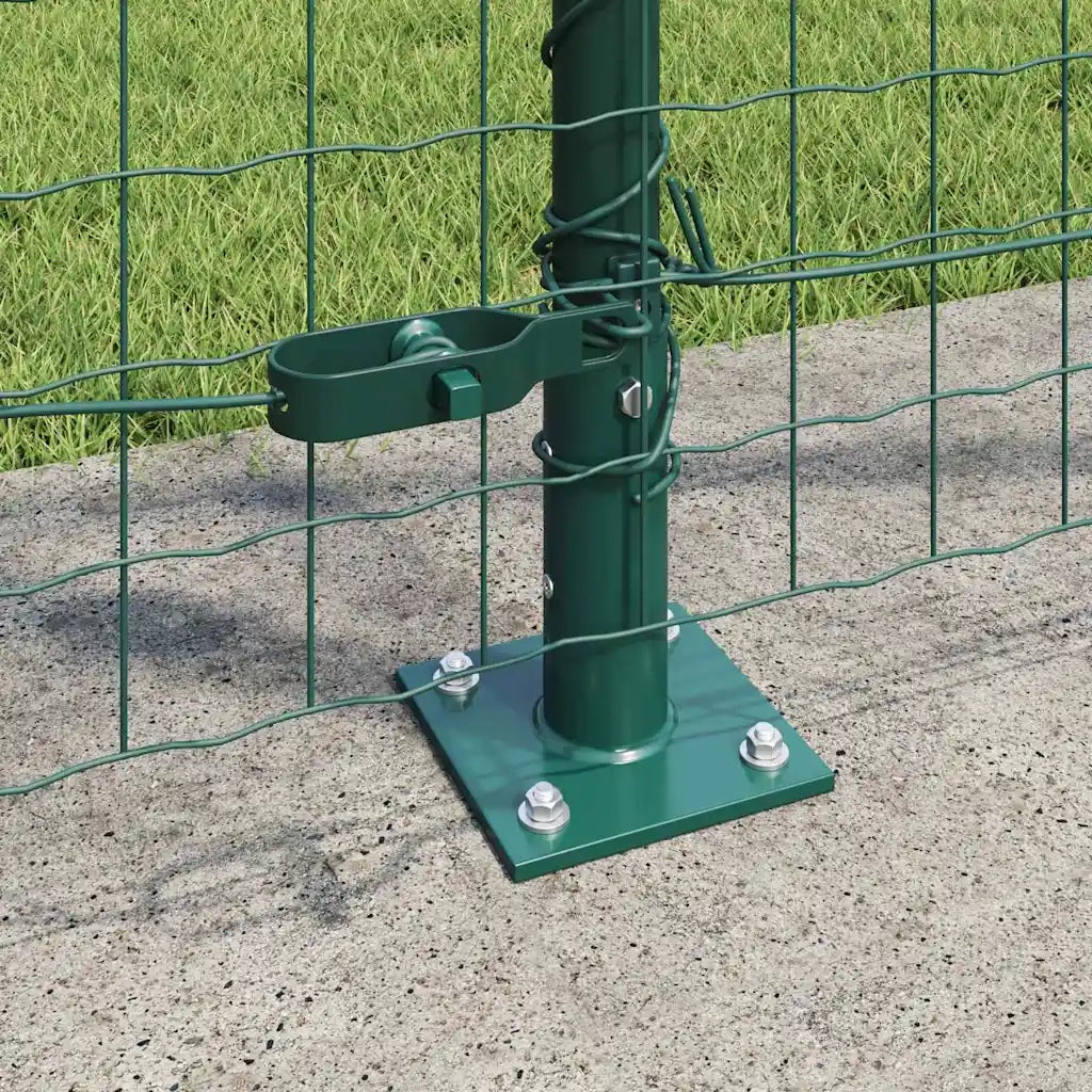 Palo della recinzione 7 pcs Verde Acciaio 42004292