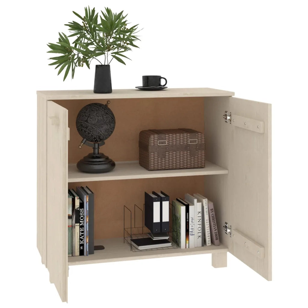 Credenza HAMAR ambra 85x35x80 cm in Legno Massello di Pino