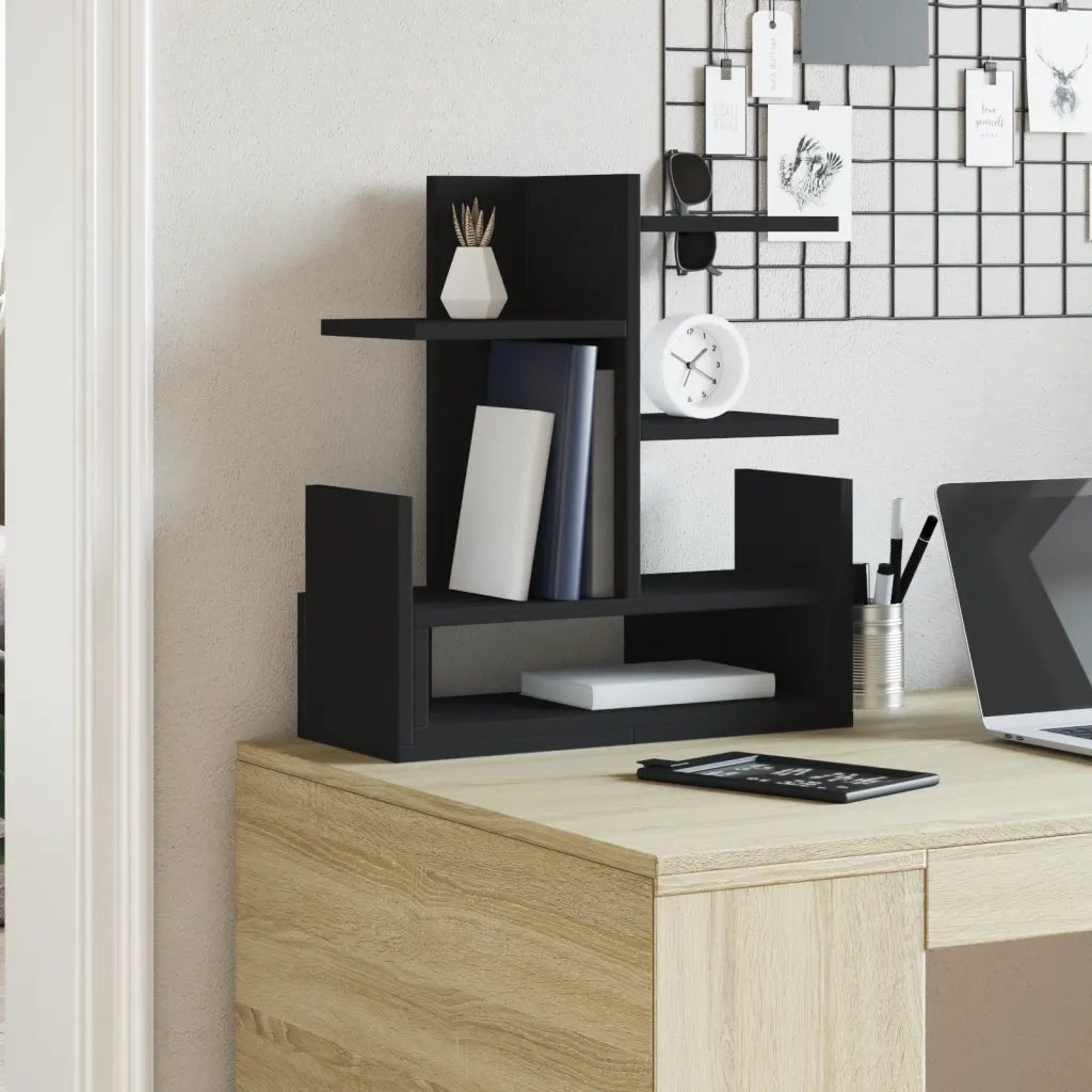 Organizer per la Scrivania Nero 49x20x52,5 cm in Multistrato 848074
