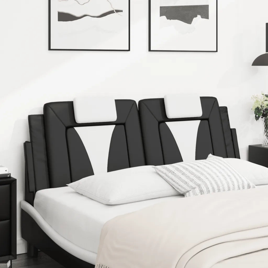 Cuscino Testiera Viana Nero e Bianco 140 cm in Similpelle CFW4373123