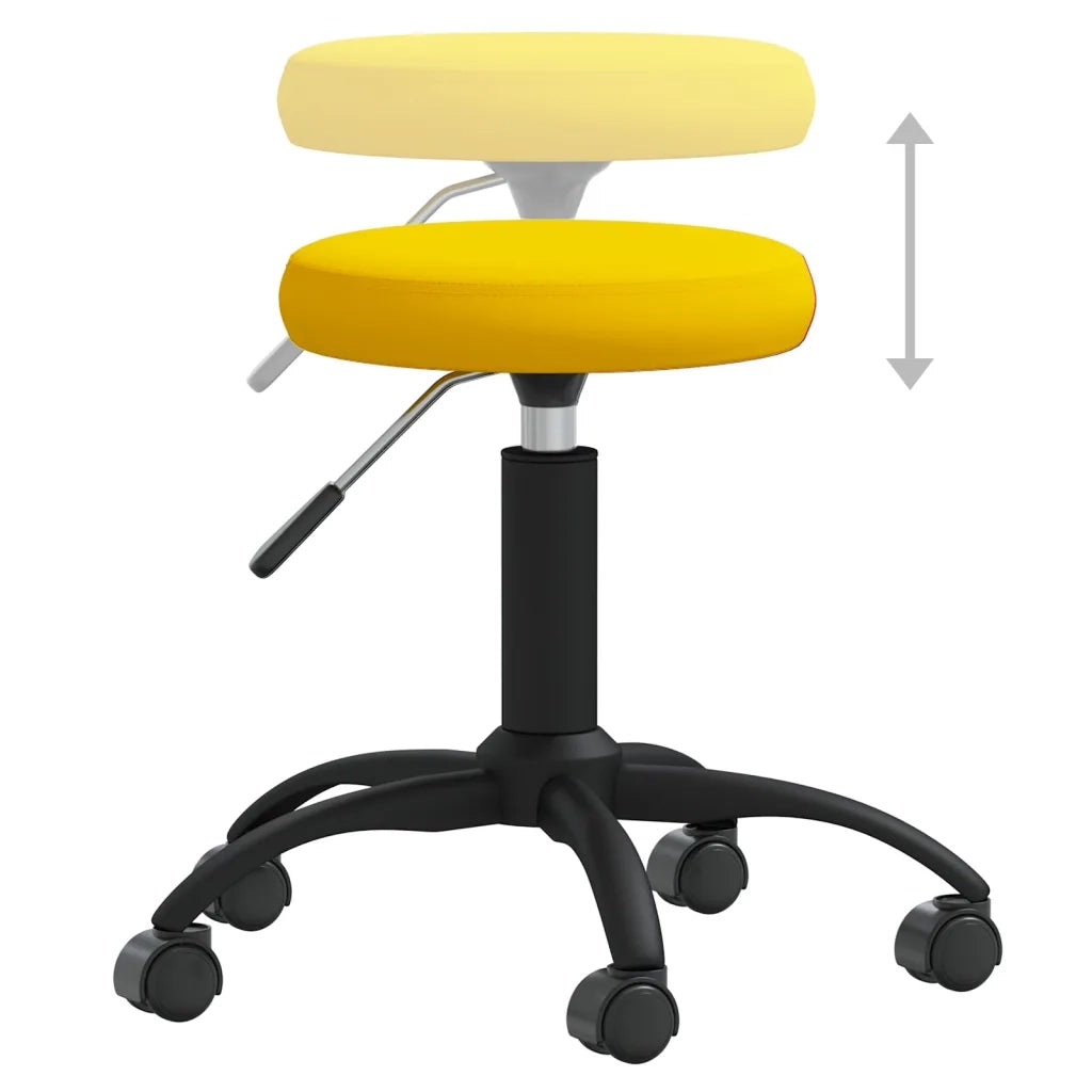 Sedia da Ufficio Girevole Giallo Senape in Velluto 333181