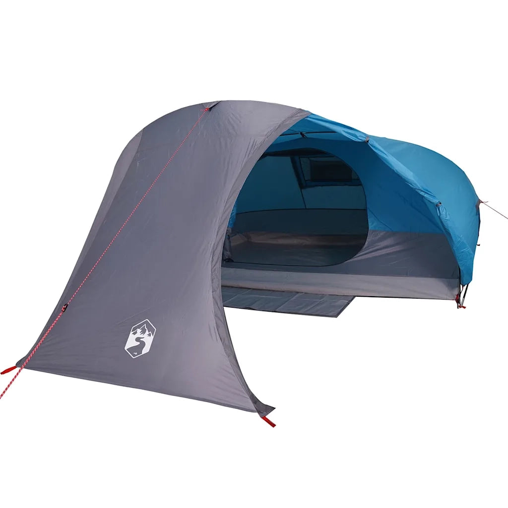 Tenda da Campeggio a Cupola per 4 Persone-Tenda per Escursionismo Blu Impermeabile 181371