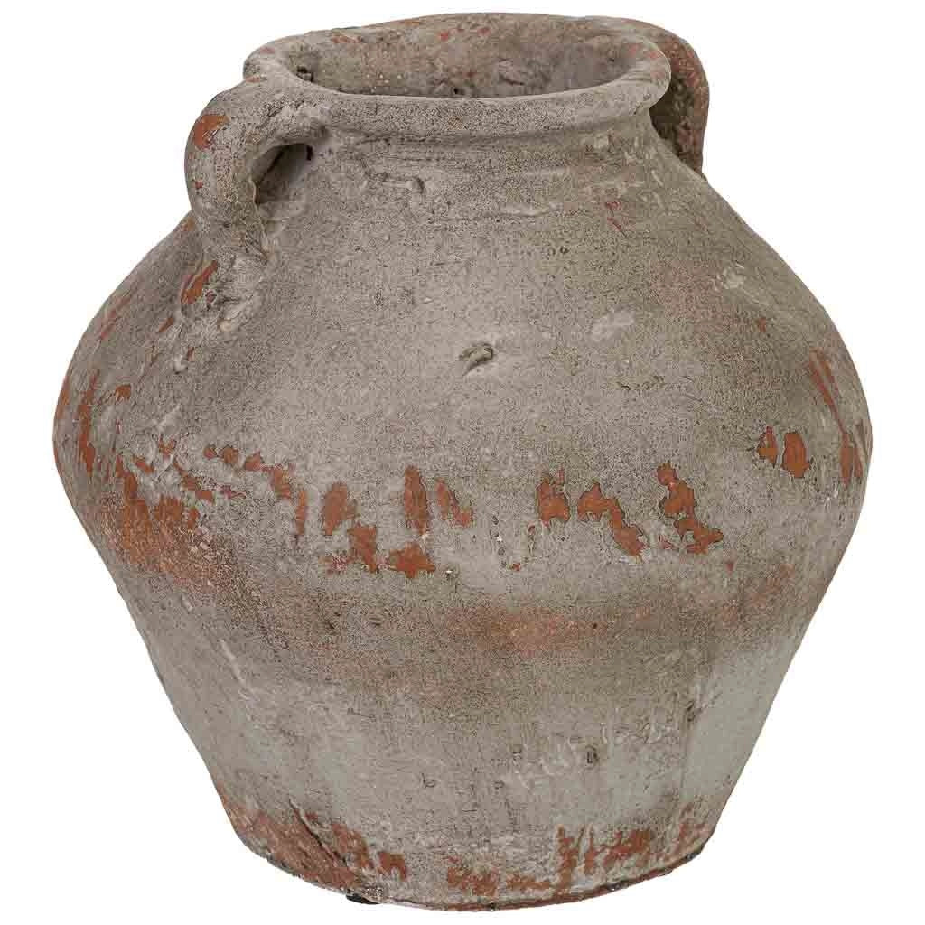 Vaso in resina marrone anticata, 27,5 x 27,5 x 27,5 cm (altezza)