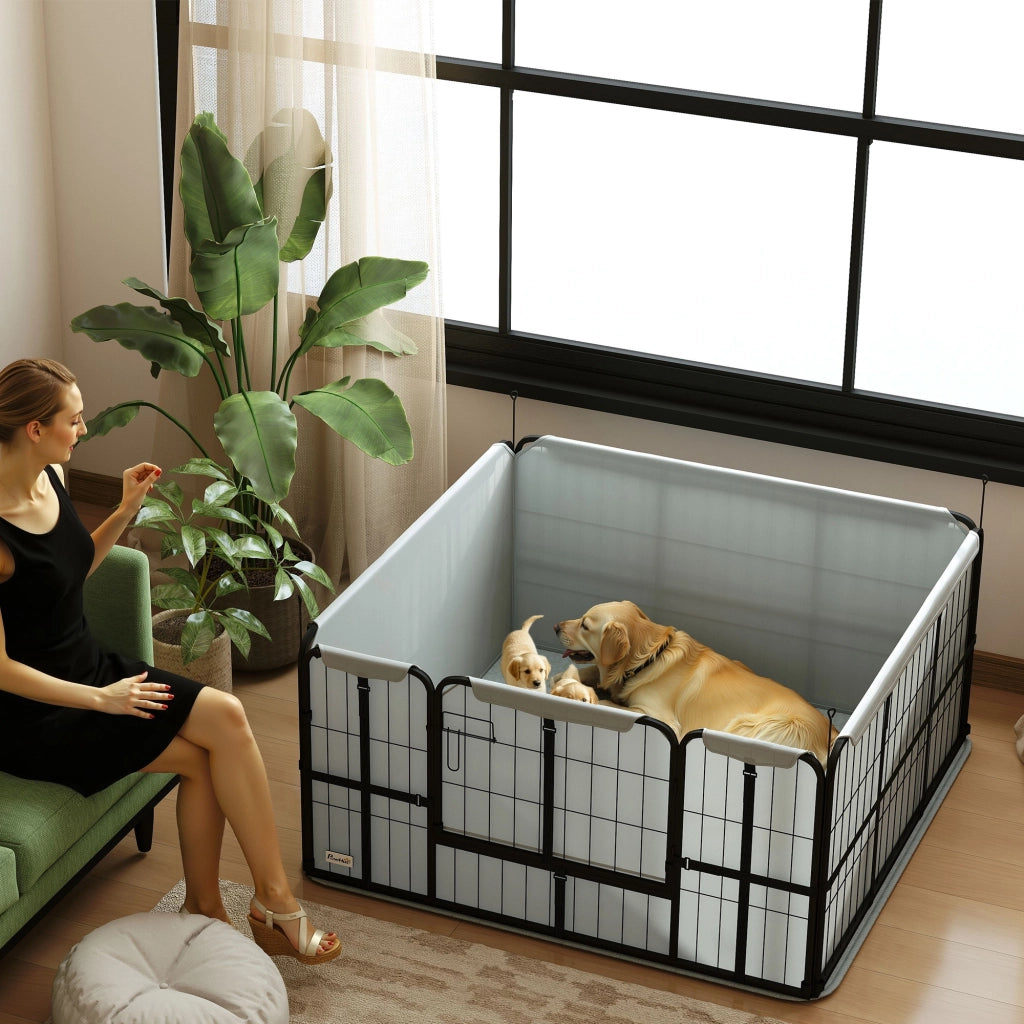 Cuccia per cani con porta ¨C zephmum ¨C 122x122x60 cm nero