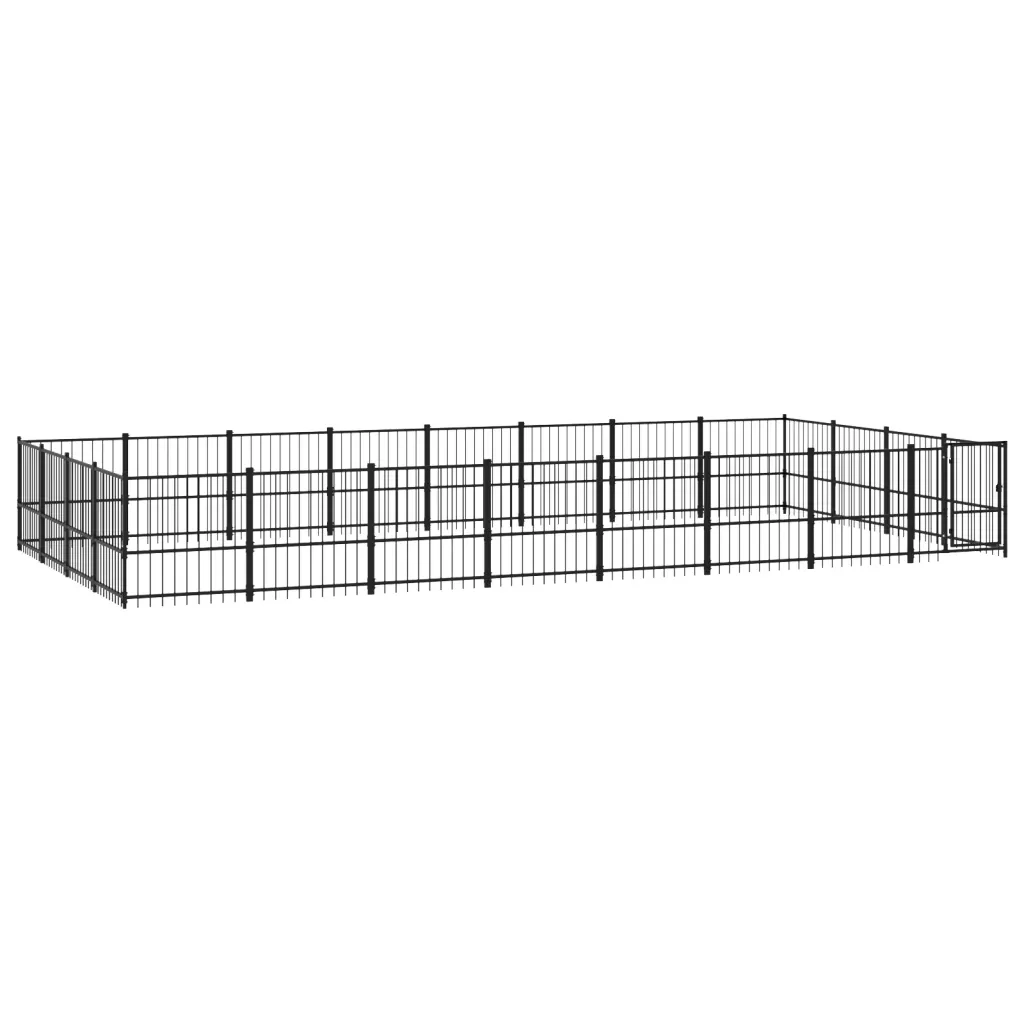 Gabbia per Cani da Esterno in Acciaio 30,11 m² 3124630