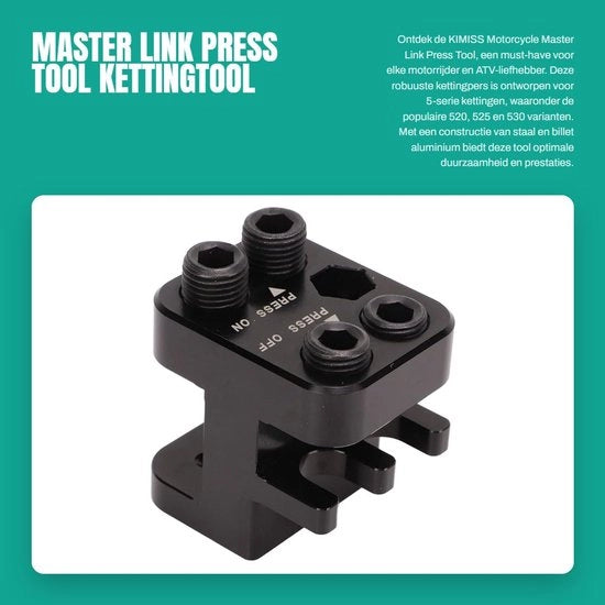 Strumento per catene Master Link in alluminio billetto - per catene della serie 5 - per catene 520/525/530 - alta qualità - attrezzi per catene