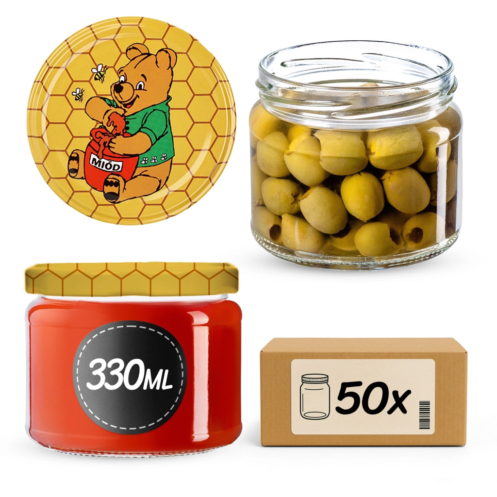 KADAX Sonka vasetti 330ml 50pz 82mm + coperchio "Miele"