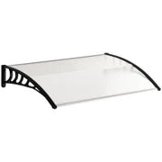 Tettoia per Esterni Curva con Viti e Bulloni Inclusi, in Policarbonato, PP e Alluminio, 122x89x24 cm