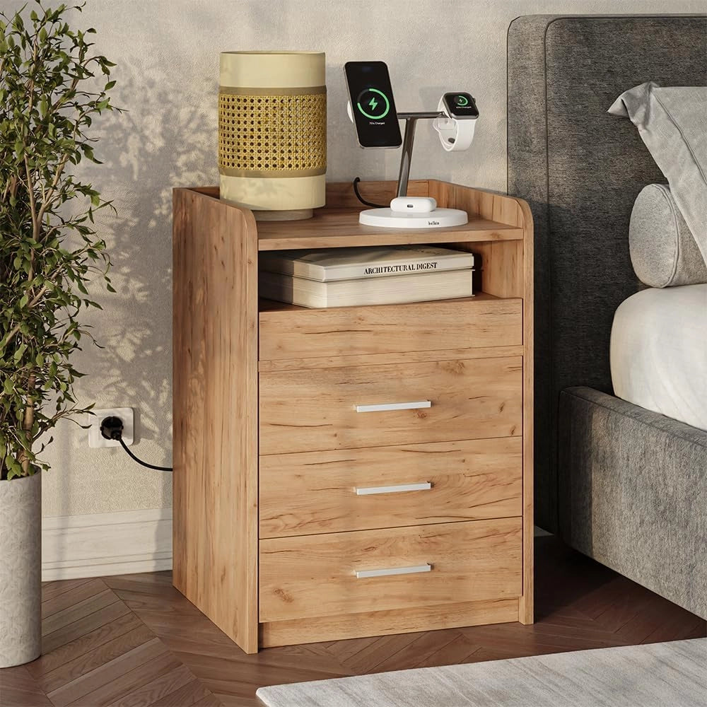 Comodino Edis, Antracite, Set di 2