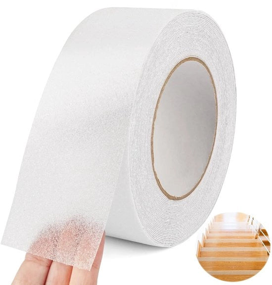 Nastro antiscivolo 5 x 10 m - autofissante - impermeabile - antiscivolo - prevenzione cadute - anziani - bambini - interni - esterni