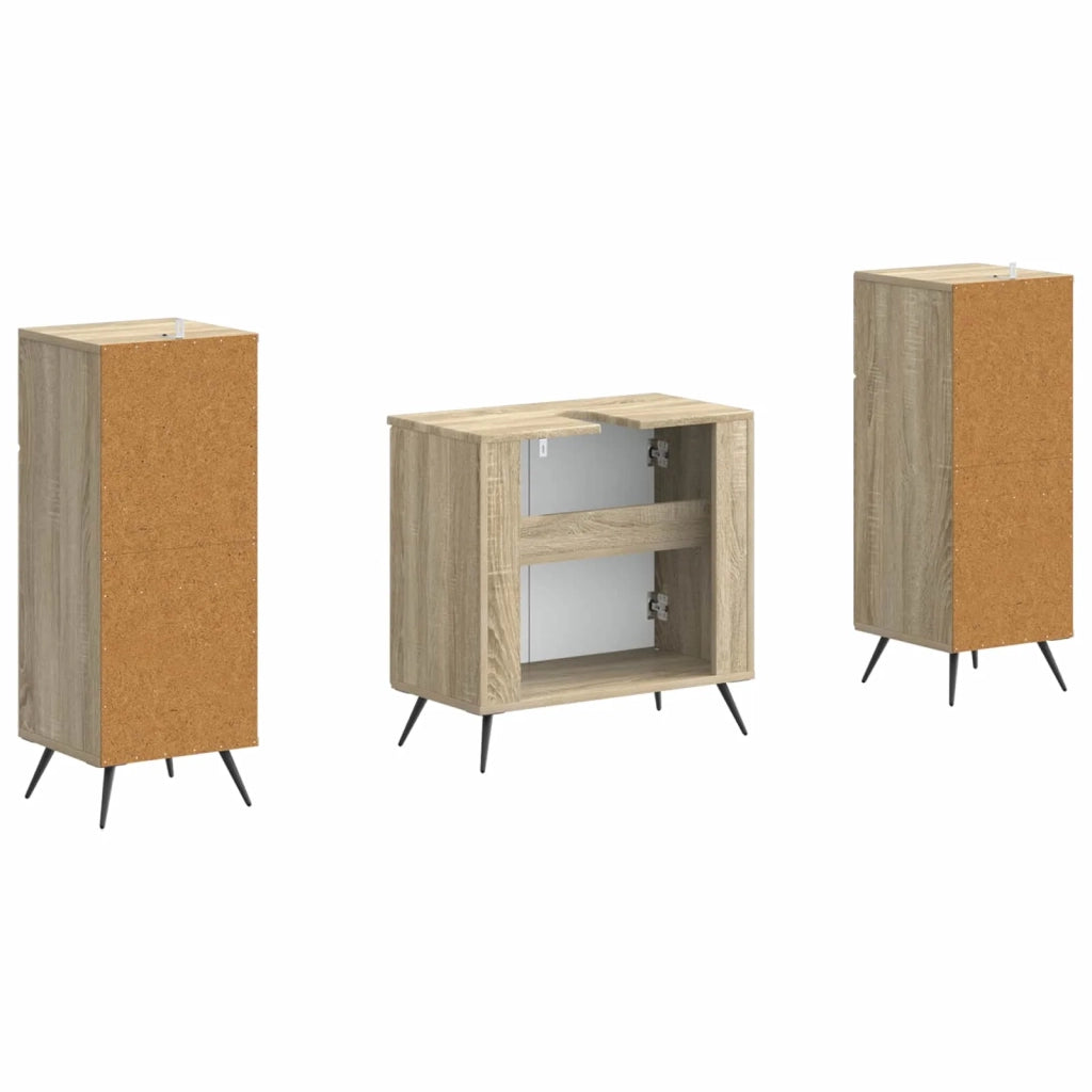 Set di Armadi da Bagno da 2 Pezzi BREDA Rovere Sonoma 3418046