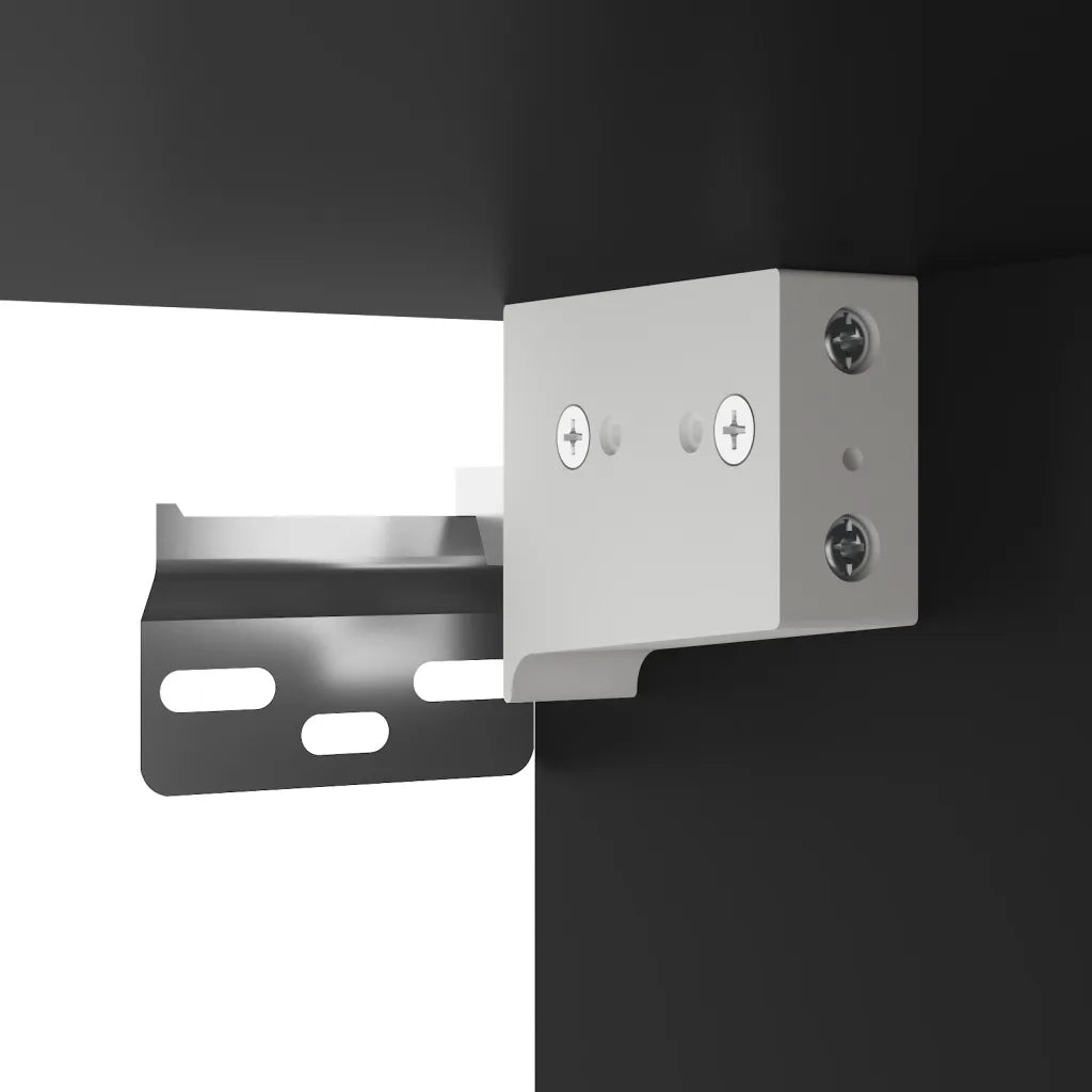 Mobile Porta TV Nero 60x31x39,5cm in Truciolato e Metallo 848909