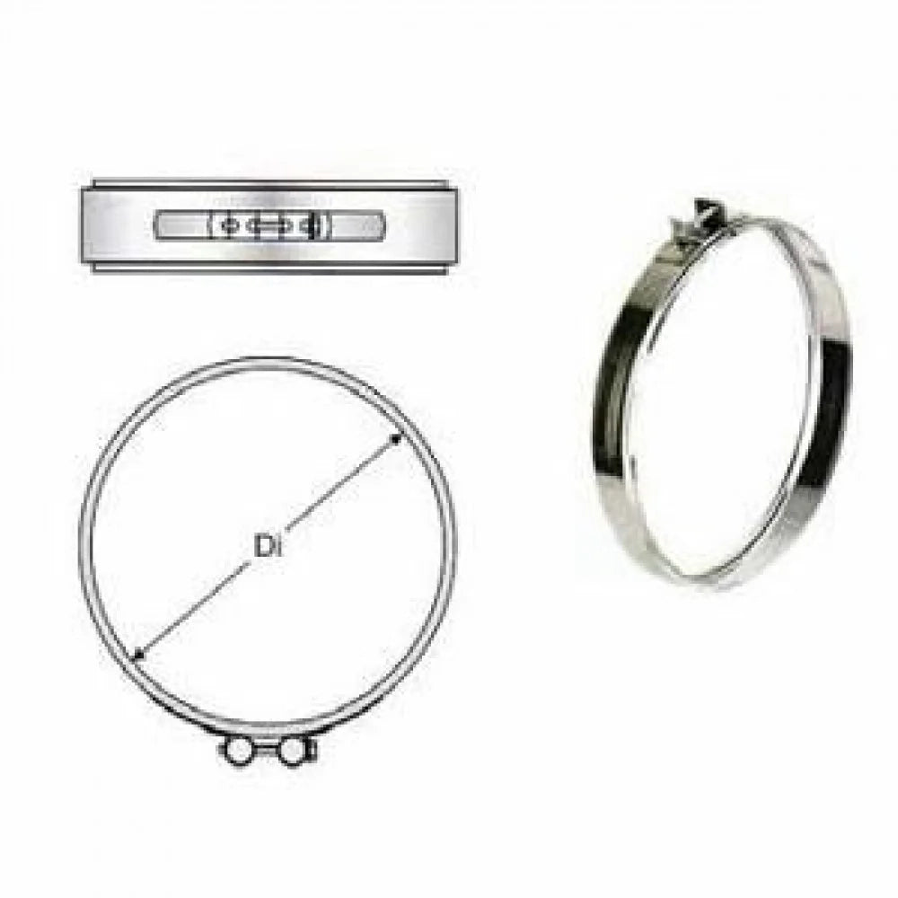 Inox doppia parete aisi 316 fasc etta di bloccaggio d.080 130