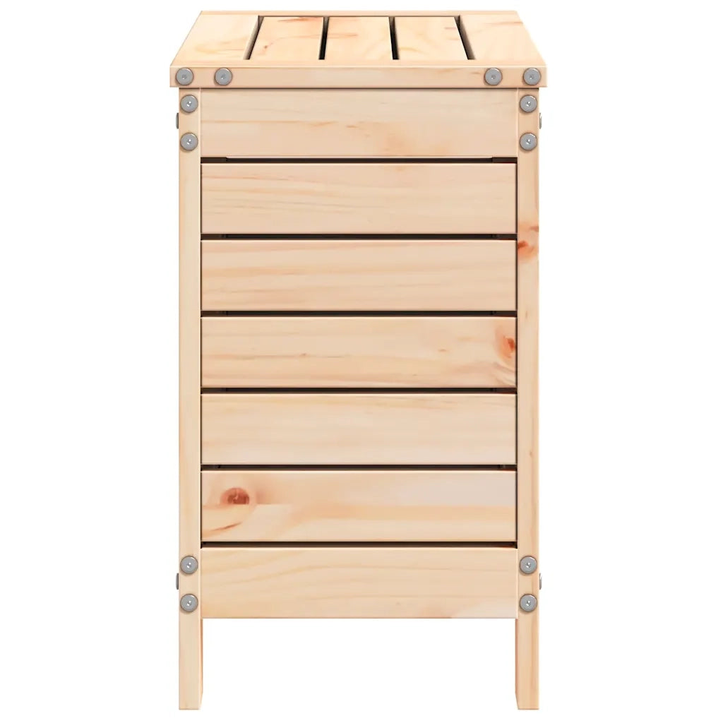 Sedia da giardino-Poggiapiedi da Giardino 62x31,5x52 cm Legno Massello di Pino