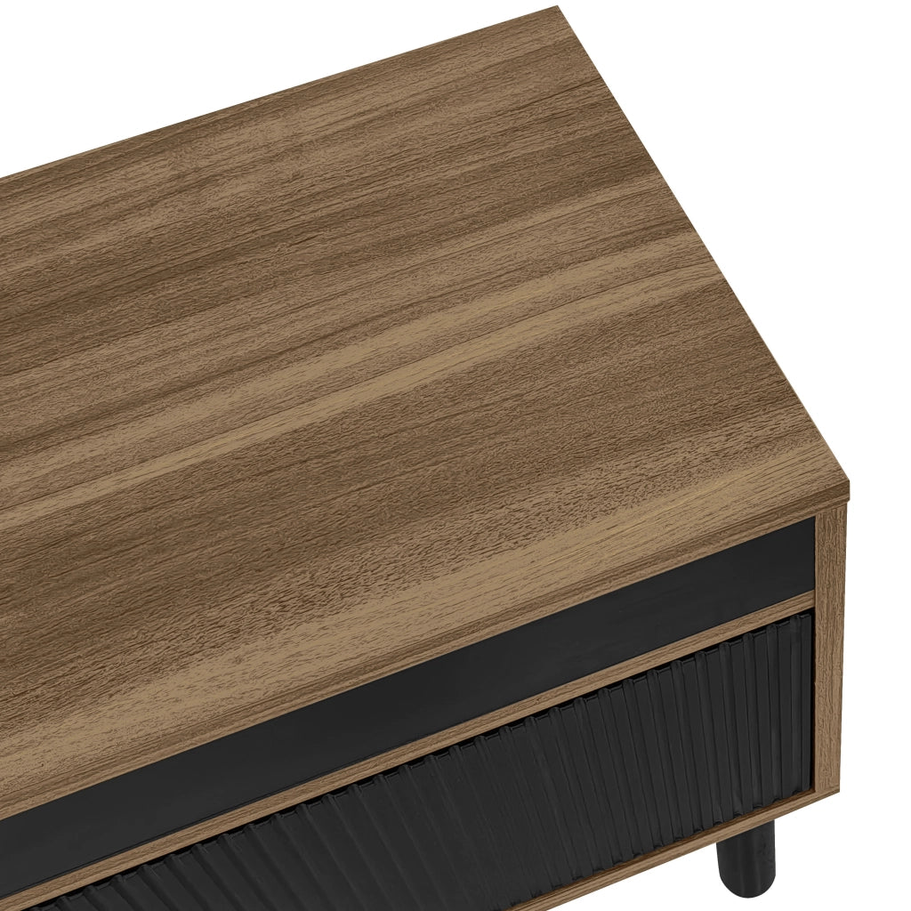 Mobile TV 170x38x47.7 cm; 4 ante con apertura touch; truciolare nero
