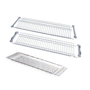 Colapiatti Scolapiatti a pensile in acciaio inox cromato con Vassoio 76 cm