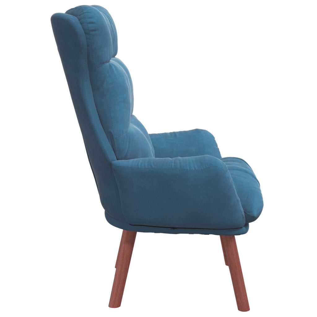 Poltrona Rilassante in Velluto Blu