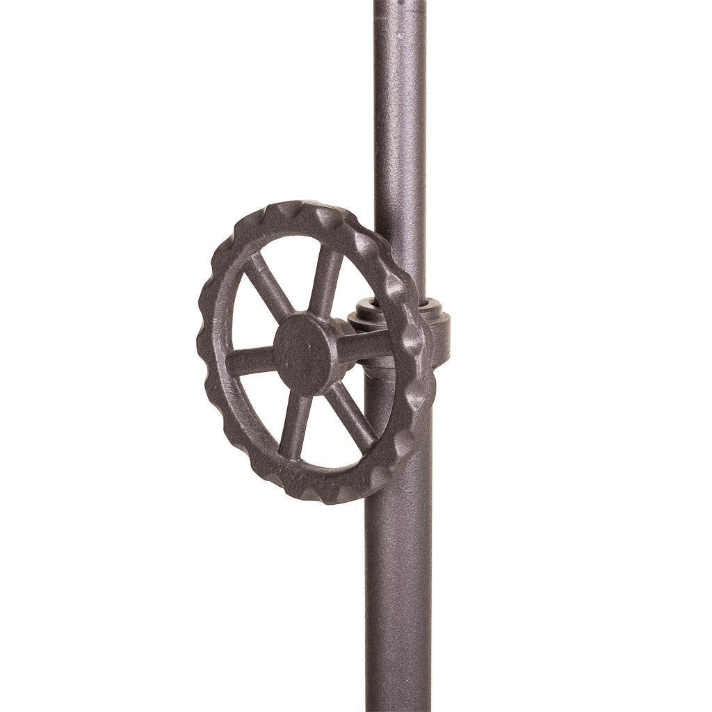 Lampada da terra in metallo grigio 36x36x127h
