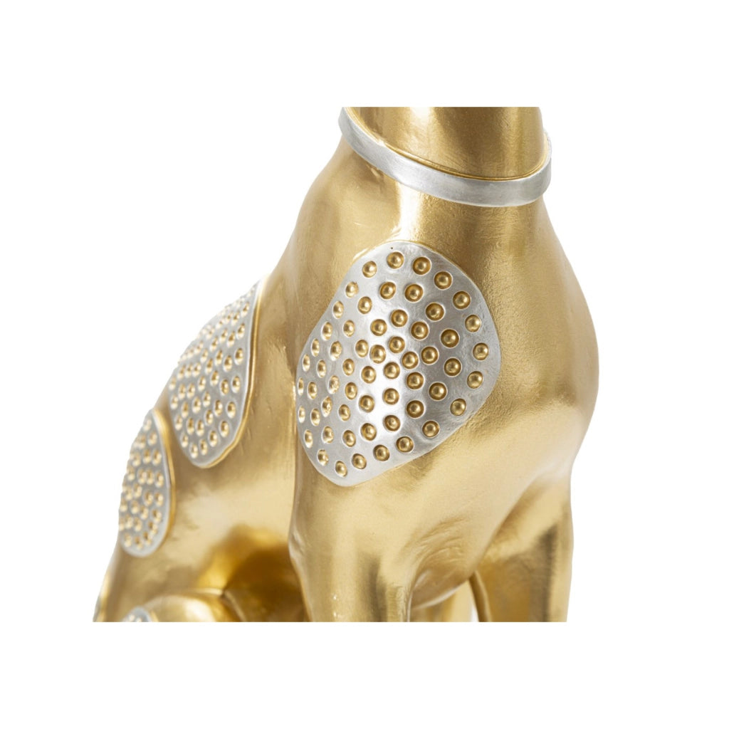 Scultura Cane 6, Oro, Poliresina, 19,8x10x29 cm