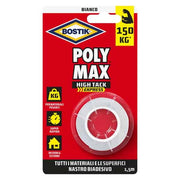 NASTRO BIADESIVO 'POLY MAX HIGH TACK EXPRESS' BOSTIK mm 19x1,5 mt - Colore bianco - BOSTIK
