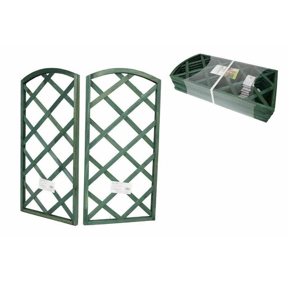 Trade Shop - Pannello Traliccio Recinzione In Legno Verde 60x30 Cm Rampicanti Giardino 219842 -